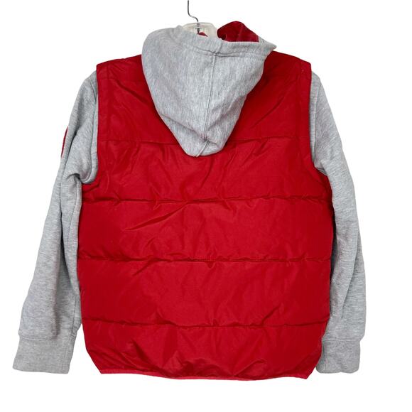 Levis Red Gray Spell Out Coat Sz M 10-12 Kids - Picture 6 of 8